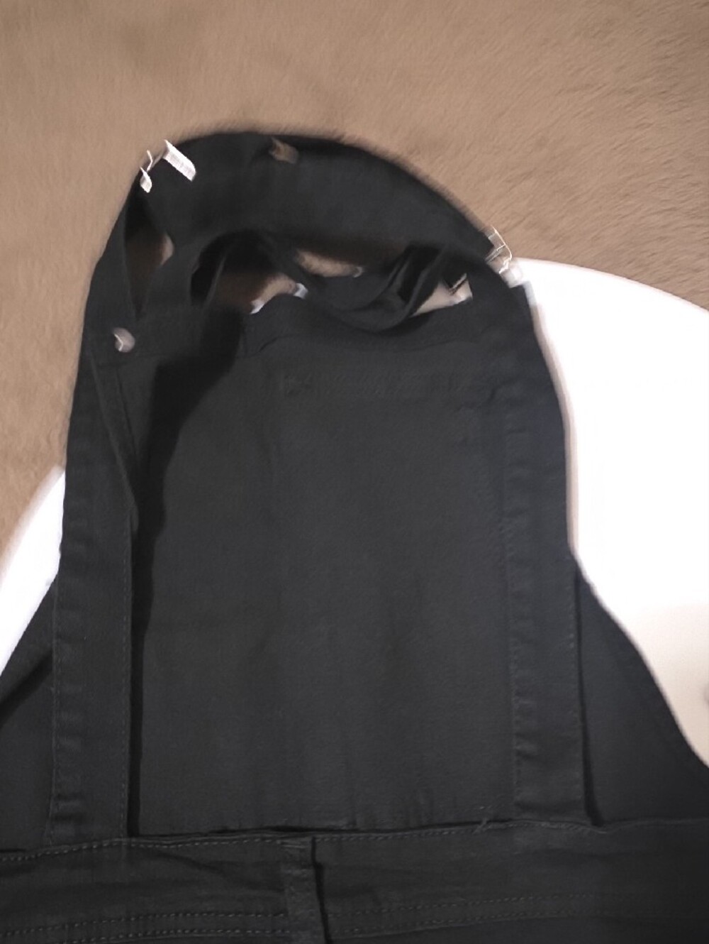 Women's Black Denim Overalls Jeans - Picture 6 of 10
